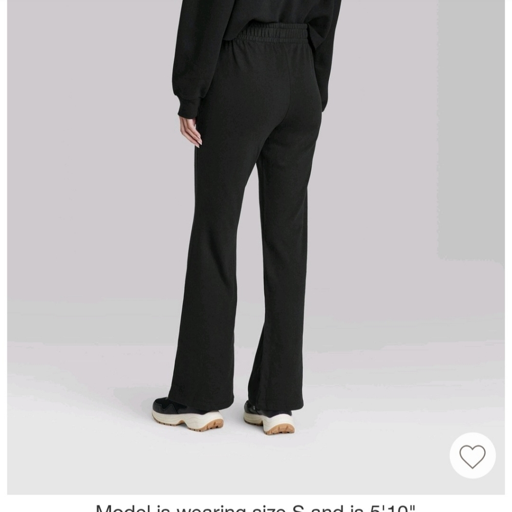 Women's High-Rise Wide Leg French Terry Sweatpants